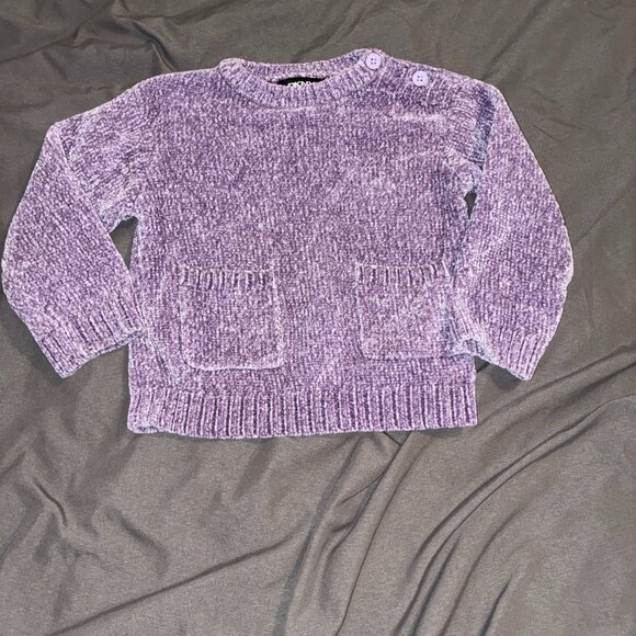 DKNY Chenille Super Soft Girls Purple Pullover Sweater 2T - Picture 1 of 6
